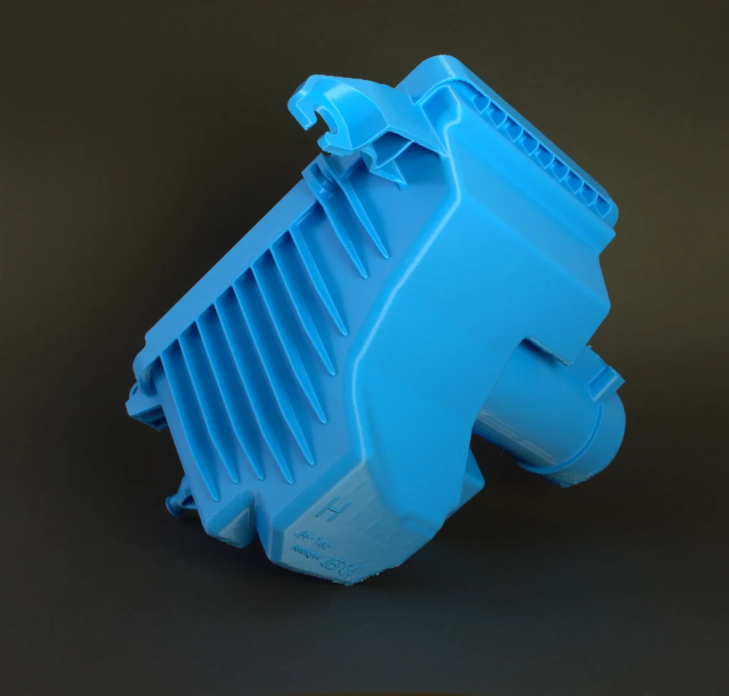 Luftfilterkasten als funktionaler Prototyp f&uuml;r die Automobilindustrie gefertigt mittels 3D-Druck aus PLA von MurDruck 3D in Graz.
